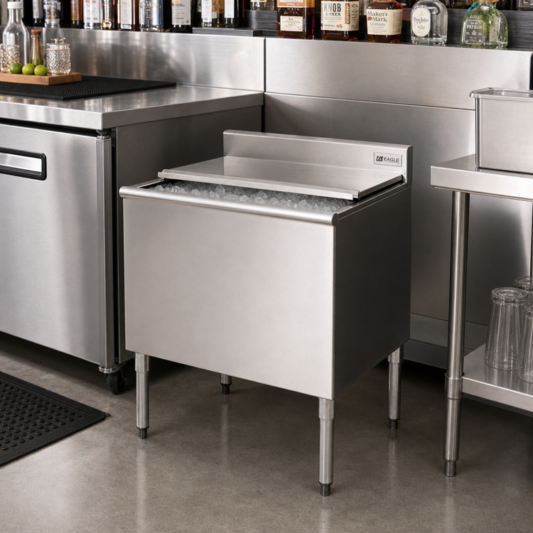 Product image #2 for Eagle Group 1800 Series 36-Inch Underbar Ice Chest with 16-Inch Deep Bin and Sealed-In 7-Circuit Cold Plate