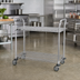 Thumbnail image #2 for Metro Super Erecta MW602 Standard Duty 2-Shelf Stainless Steel Utility Cart