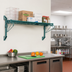 Thumbnail image #2 for Quantum Cantilever Single Shelf Wall-Mount Shelving Unit, 60 x 21 Inches, Green Epoxy Antimicrobial Finish