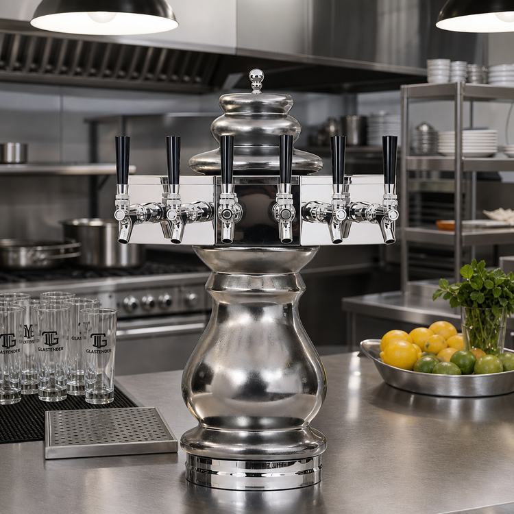 Product image #2 for Glastender Braumeister 4-Faucet Air Cooled Countertop Draft Dispensing Tower