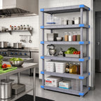 Thumbnail image #2 for Quantum Millenia QP185486SS-5 Stationary 5-Shelf Solid Polymer Starter Shelving Unit, Gray, 54"W x 18"D x 86"H