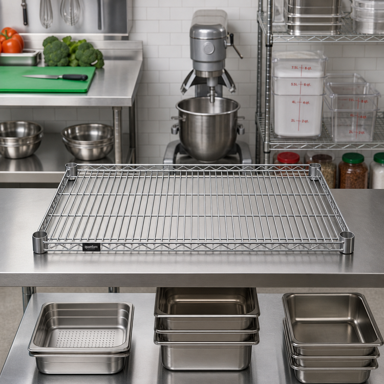 Product image #2 for Quantum 36 Inch W x 14 Inch D 304 Stainless Steel Wire Shelf