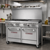 Thumbnail image #2 for Southbend Ultimate 48-Inch Gas Restaurant Range with Manual Griddle, Convection Oven, and Cabinet Base