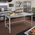 Thumbnail image #2 for John Boos Stallion 84-Inch x 36-Inch 300 Series Stainless Steel Flat Top Work Table with Stallion Safety Edge