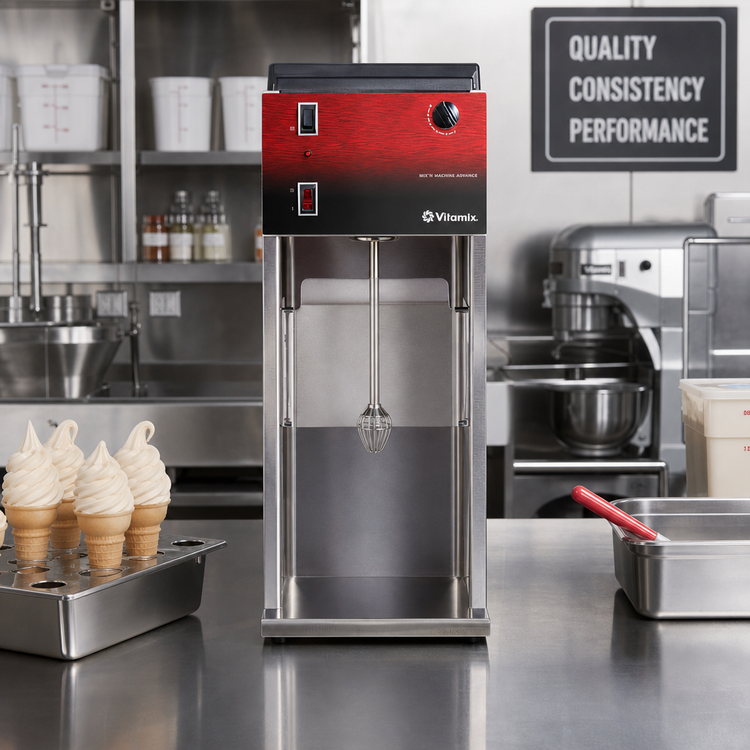 Product image #3 for Vitamix Mix'n Machine Advance Single-Spindle Countertop Frozen Treat Mixer with Permanent Soft Ice Cream Cone-Shaped Agitator