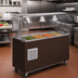 Thumbnail image #2 for Vollrath 2-Series Affordable Portable Refrigerated 4-Pan Cold Food Buffet Station with Breath Guard, Walnut Woodgrain, 60-Inch