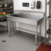 Thumbnail image #2 for Advance Tabco 3-Station Freestanding Hand Wash Sink with Splash-Mount Faucet Provision