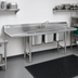 Thumbnail image #2 for Eagle Group 314 Series Three-Compartment Stainless Steel Sink with Left Drainboard, 104-3/4-Inch Wide