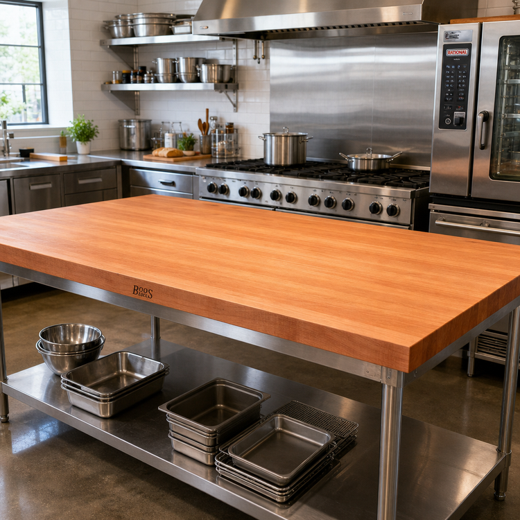 Product image #2 for Boos Block American Cherry Edge Grain Kitchen Countertop, 96 x 42 x 2-1/4 Inch, Penetrating Oil Finish