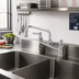 Thumbnail image #2 for Double Pantry Deck-Mount Mixing Faucet with 6-Inch Swing Nozzle, 8-Inch Centers