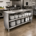 Thumbnail image #2 for John Boos 132-Inch Open Front Stainless Steel Dish Cabinet