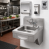 Thumbnail image #2 for Advance Tabco ADA Compliant Wall-Mounted Stainless Steel Hand Sink with 14 x 16 x 5 Bowl, Faucet, Soap Dispenser, and Towel Dispenser