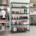 Thumbnail image #2 for Eagle Group Valu-Gard 5-Tier Wire Shelving Starter Unit, 60W x 21D x 74H, Green Epoxy Finish