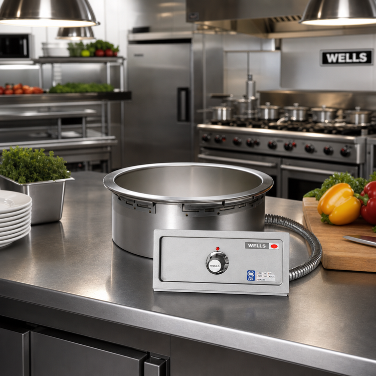 Product image #2 for Wells SS10TDUCIAF 11 Quart Round Drop-In Auto-Fill Electric Food Warmer with Drain, Fully Insulated