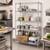 Thumbnail image #2 for Quantum Chrome Plated 5-Shelf Wire Shelving Starter Kit, 24 x 14 x 63 Inches