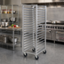 Thumbnail image #2 for Aluminum Fixed Angle Pan Rack for 18 Full-Size Trays with 5-Inch Casters