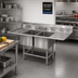 Thumbnail image #2 for Eagle Spec-Master FN Series Coved-Corner Two-Compartment Sink with Right 36-Inch Drainboard, 81-1/2