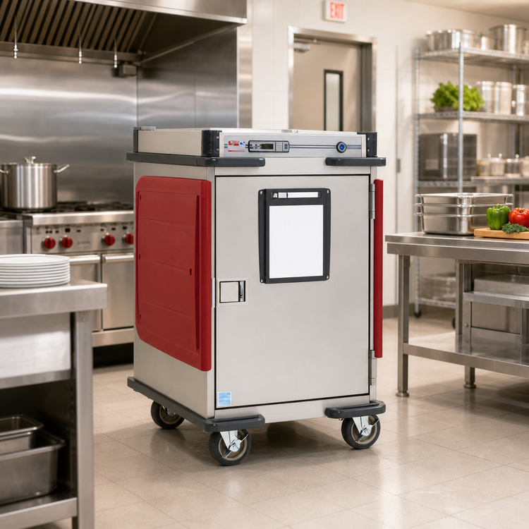 Product image #2 for Metro C5 Transport Armour Half-Height Mobile Heated Holding Cabinet, 18-Pan Capacity, 120V