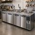 Thumbnail image #2 for True Premier Bar Four-Section Refrigerated Draft Beer Cooler, 108-Inch Wide, Flat Top