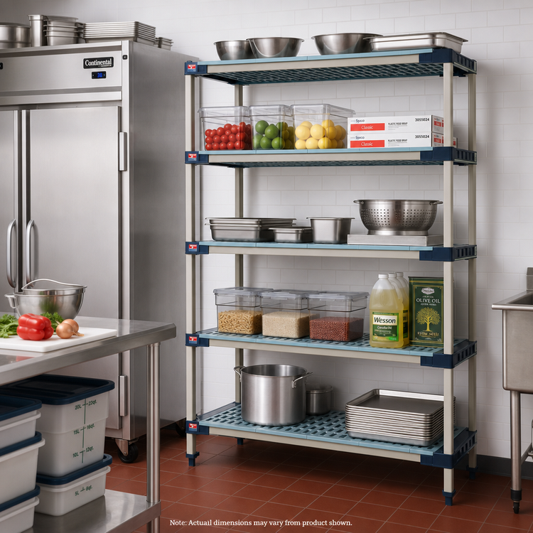 Product image #2 for MetroMax 4 5-Shelf Add-On Polymer Shelving Unit, 60W x 24D x 74H