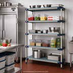 Thumbnail image #2 for Metro MetroMax 4 5AX567G4 5-Shelf Blue Add-On Polymer Shelving Unit, Louvered, 60W x 24D x 74H