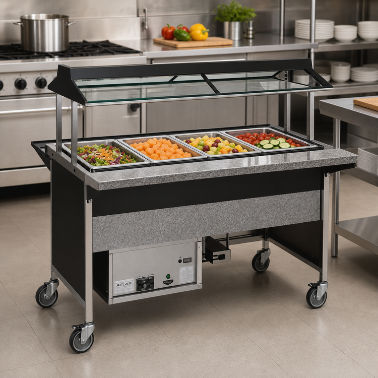 Product image #2 for Atlas Metal CABT-4 4-Pan Refrigerated Cold Food Serving Counter