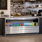 Thumbnail image #3 for Turbo Air TOM-72UC-S-N Low-Profile Drop-In Horizontal Open Countertop Refrigerated Display Case, 72-1/4", 10.4 Cu. Ft.