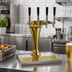 Thumbnail image #2 for Glastender Cobra Tower 4-Faucet Air-Cooled Draft Dispensing Tower, Gold Finish, Countertop Mount