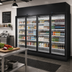 Thumbnail image #2 for True 4-Section Medium Temperature Glass Door Refrigerated Merchandiser, Self-Contained, Top-Mounted