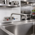 Thumbnail image #2 for BK Resources Evolution Splash-Mounted Faucet with 4-Inch Centers and 6-Inch Swing Spout