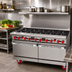 Thumbnail image #2 for American Range 60-Inch Gas Restaurant Range with 10 Open Burners and 2 Convection Ovens
