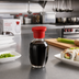 Thumbnail image #2 for Round Glass Soy Sauce Dispenser Bottle with Red Pour Lid, 5 oz, Dozen Pack