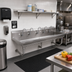 Thumbnail image #2 for John Boos 100-Inch Wall-Mount 5-Station Hand Wash Sink, 16-Gauge Type 300 Stainless Steel