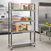 Thumbnail image #2 for Cambro Camshelving Elements XTRA High Density Top Rail Stationary Starter Unit, 24 in. D x 54 in. L x 81 in. H, 4-Tier, 3 Vented + 1 Solid, Speckled Gray