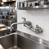 Thumbnail image #2 for T&S Brass Double-Handle Wall-Mount Pantry Faucet, 8-Inch Centers, 12-Inch Swing Nozzle, 1.0 GPM