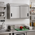 Thumbnail image #2 for Advance Tabco Wall-Mounted Stainless Steel Enclosed Cabinet with 2 Sliding Doors and Intermediate Shelf, 36 x 15 Inches