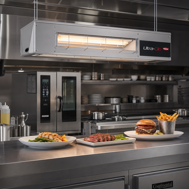 Product image #2 for Hatco Ultra-Glo 54-Inch Double Ceramic Infrared Strip Heat Lamp Food Warmer with Aluminum Housing