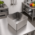 Thumbnail image #2 for Eagle Group Seamless Welded-In Fabricated Straight Wall Sink, 1 Compartment, 9 x 14 x 8 in., 304 Stainless Steel