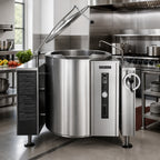 Thumbnail image #2 for Crown GLT-40 40 Gallon Gas 2/3 Jacketed Tilting Steam Kettle