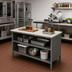 Thumbnail image #2 for John Boos 36 x 30-Inch 3/4-Inch Poly Top Work Table with Open Front Cabinet Base