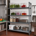 Thumbnail image #2 for Cambro Camshelving Basics Plus 4-Tier Add-On Polymer Shelving Unit, 54-Inch Wide x 18-Inch Deep x 64-Inch High, Vented/Solid, Brushed Graphite
