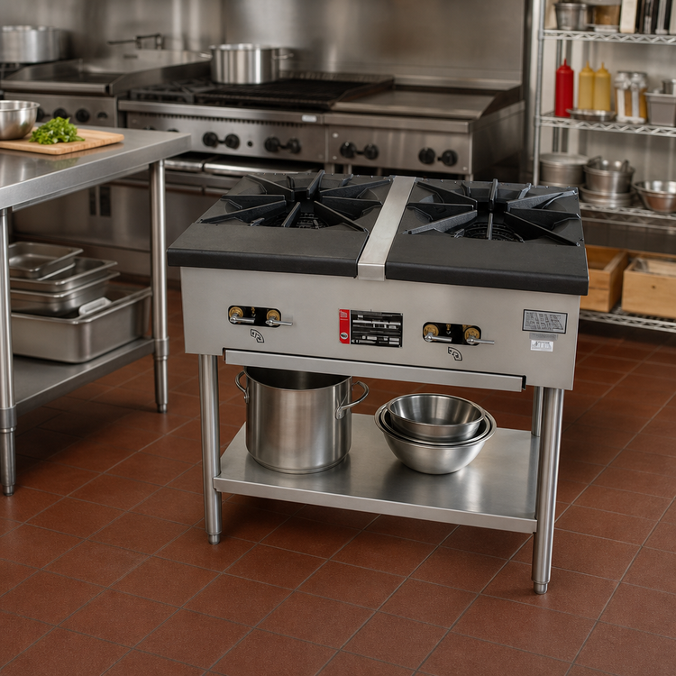 Product image #2 for Town Equipment Stand with Undershelf for SR-24-X2, 32-Inch Height