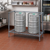 Thumbnail image #2 for Quantum Modular Wire Keg Dunnage Rack, 60 in W x 18 in D x 34 in H, 3-Keg Capacity, Gray Epoxy Antimicrobial Finish