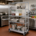 Thumbnail image #2 for Quantum 48-Inch x 24-Inch x 70-Inch Mobile Enclosure Cart with 4 Shelves and Chrome-Plated Finish