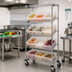 Thumbnail image #2 for Quantum Mobile Wire Shelving Bin System with 12 Clear Bins, 36 x 18 x 63 Inches, Chrome Plated Finish