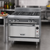 Thumbnail image #2 for Vulcan V Series 24-Inch Heavy Duty Gas Range with 4 Open Burners and Storage Cabinet Base