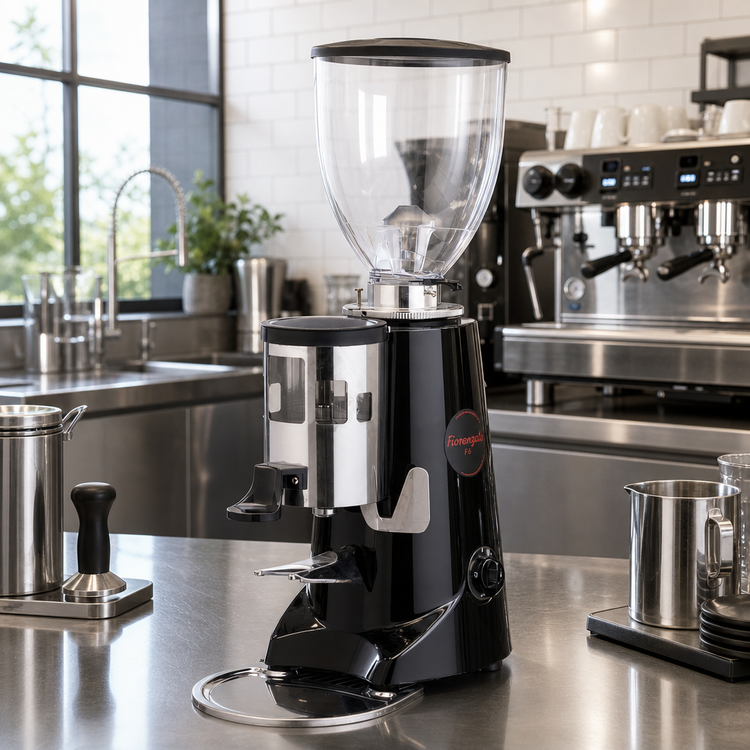 Product image #2 for Fiorenzato F5GM Commercial Semi-Automatic Espresso Coffee Grinder with 3.3 lb Hopper and 64mm Burrs