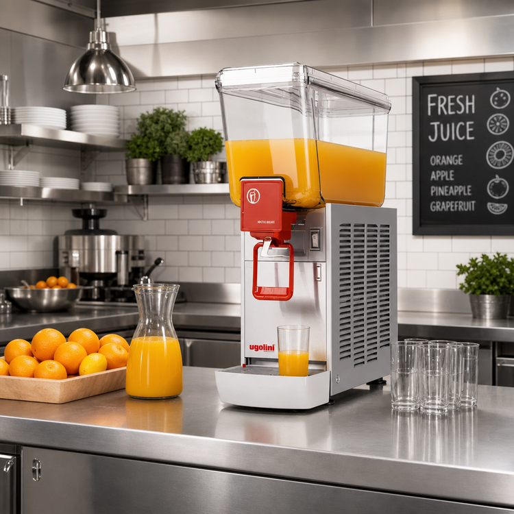 Product image #2 for Ugolini Arctic Deluxe Single Bowl Electric Juice Dispenser, 5.3 Gallon, 115V