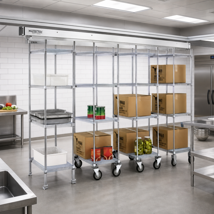 Product image #2 for Master Trak Overhead Track Mobile Unit Kit for 18-Inch Deep Shelves