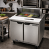 Thumbnail image #3 for Beverage-Air 36-Inch Two-Section Sandwich Top Refrigerated Prep Table with 2 Doors and 8 Pan Opening